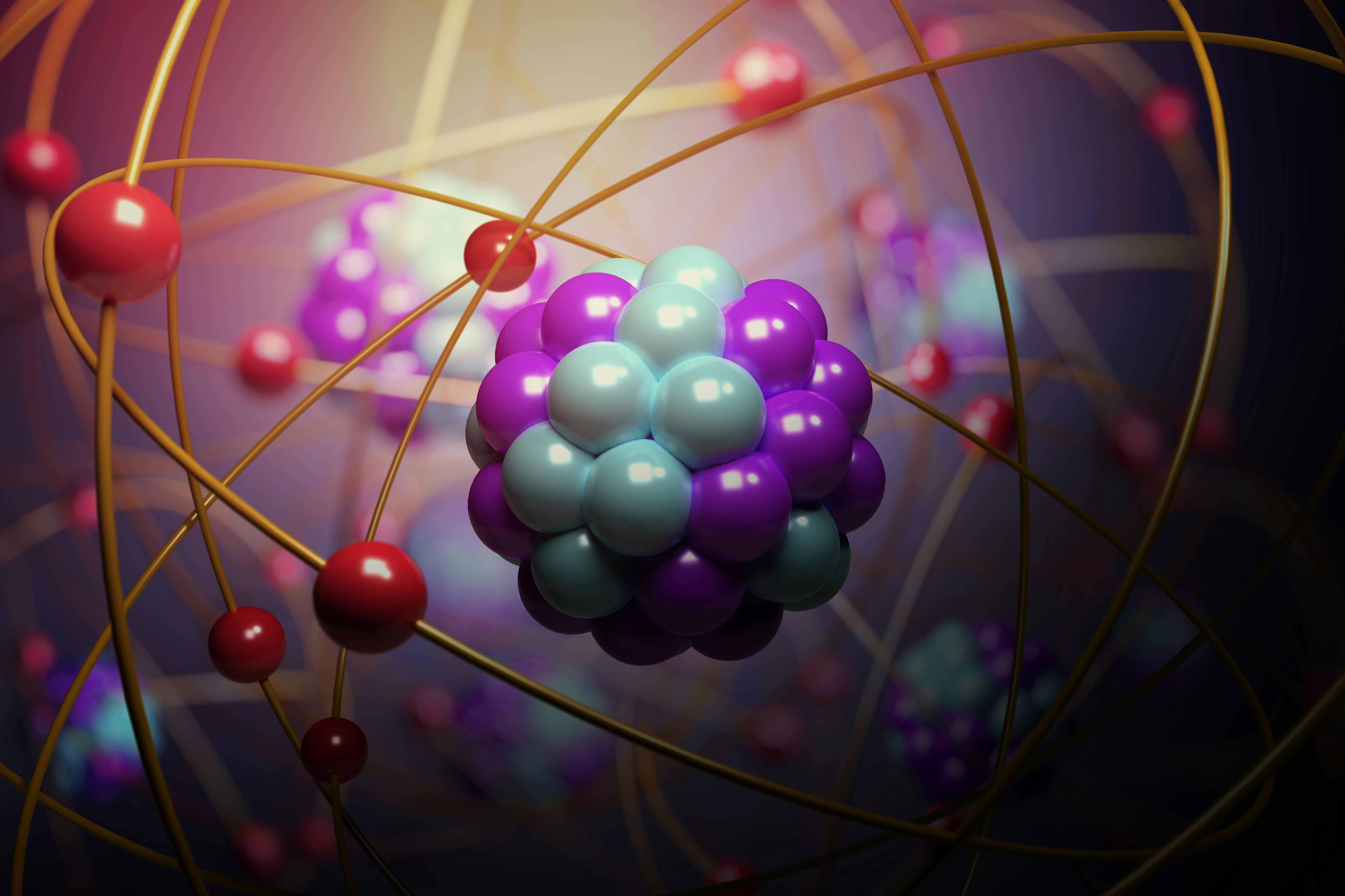 Elementary particles in atom