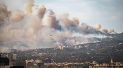 Wildfire in Pacific Palisades, Los Angeles, January 8, 2025, towards Getty Center and Brentwood Wildfire in Pacific Palisades, Los Angeles, January 8, 2025, towards Getty Center and Brentwood