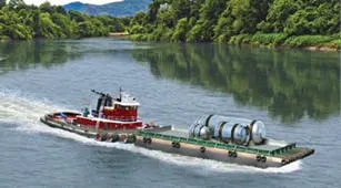 Figure 2: SMR reactors, in sizes usually near or below 100 MWe, can be manufactured in factories and transported to construction sites in remote locations by ships or trucks, and once a decade returned for refueling.