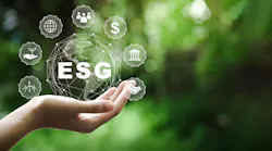 ESG icon concept in the hand ESG icon concept in the hand