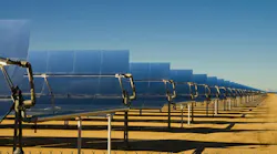 SEGS solar thermal energy electricity plant with parabolic mirrors concentrating the sunlight SEGS solar thermal energy electricity plant with parabolic mirrors concentrating the sunlight