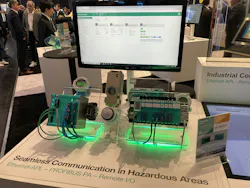 Figure 1: In a recent demonstration at Hannover Fair 2025 in Germany, Pepperl+Fuchs showed how its FieldConnex Ethernet-APL Ex ia intrinsically safe (IS) rail field switch with eight, 16 or 24 APL ports and its web-based interface work with Endress+Hauser’s Cerabar PMC 71B transmitter and Samson’s Trovis 3797 valve positioner, which both have the interface built in to communicate via Ethernet-APL with the communication protocol of any switch or controller that supports it. Figure 1: In a recent demonstration at Hannover Fair 2025 in Germany, Pepperl+Fuchs showed how its FieldConnex Ethernet-APL Ex ia intrinsically safe (IS) rail field switch with eight, 16 or 24 APL ports and its web-based interface work with Endress+Hauser’s Cerabar PMC 71B transmitter and Samson’s Trovis 3797 valve positioner, which both have the interface built in to communicate via Ethernet-APL with the communication protocol of any switch or controller that supports it.