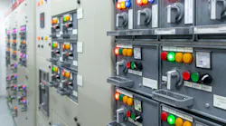 Electrical switch gear at Low Voltage motor control center cabinet in power plant Electrical switch gear at Low Voltage motor control center cabinet in power plant