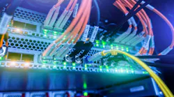 Fiber Optical connector interface. Information Technology Computer Network, Telecommunication Fiber Optical Cables Connected. Data server. Fiber Optical connector interface. Information Technology Computer Network, Telecommunication Fiber Optical Cables Connected. Data server.