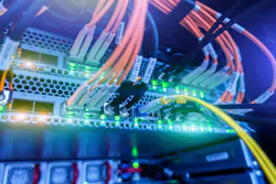 Fiber Optical connector interface. Information Technology Computer Network, Telecommunication Fiber Optical Cables Connected. Data server. Fiber Optical connector interface. Information Technology Computer Network, Telecommunication Fiber Optical Cables Connected. Data server.