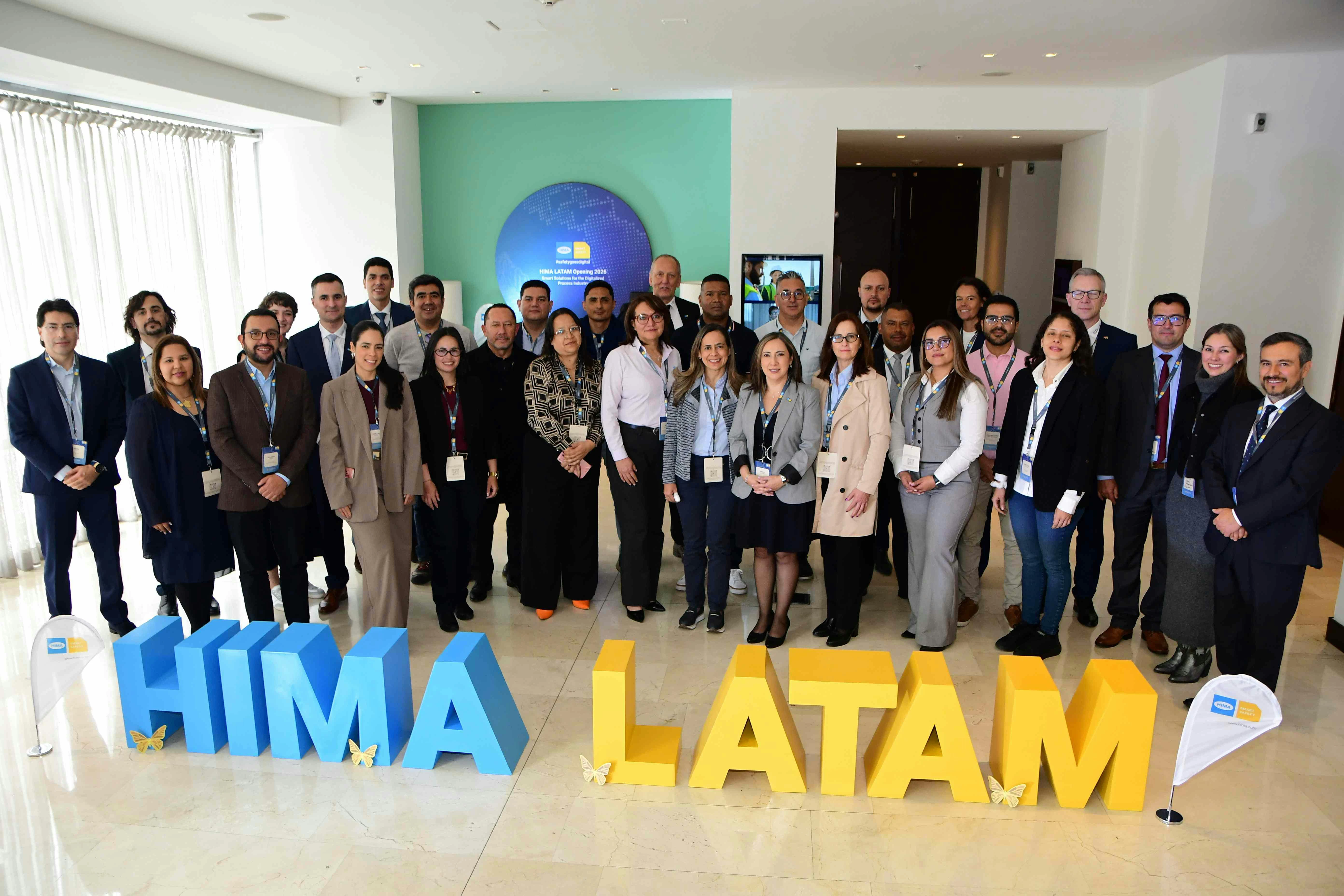 HIMA Latin American team posing together at its facilities