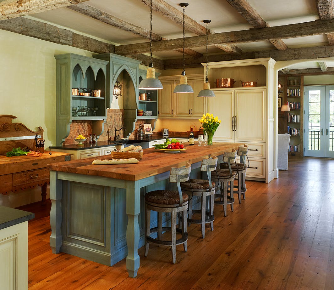 Rustic custom home kitchen