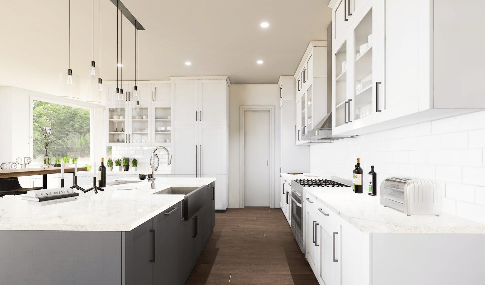 Virtual reality rendering of a kitchen