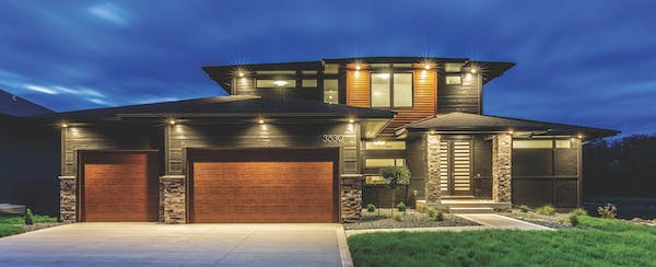 Front exterior view of Modern Craftsman house
