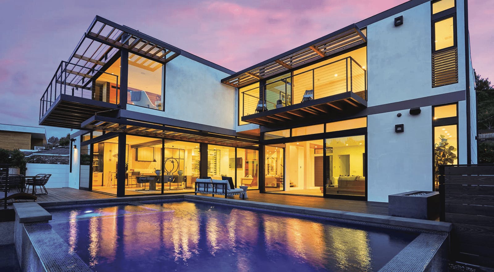 Exterior of custom prefab home in Santa Monica, California