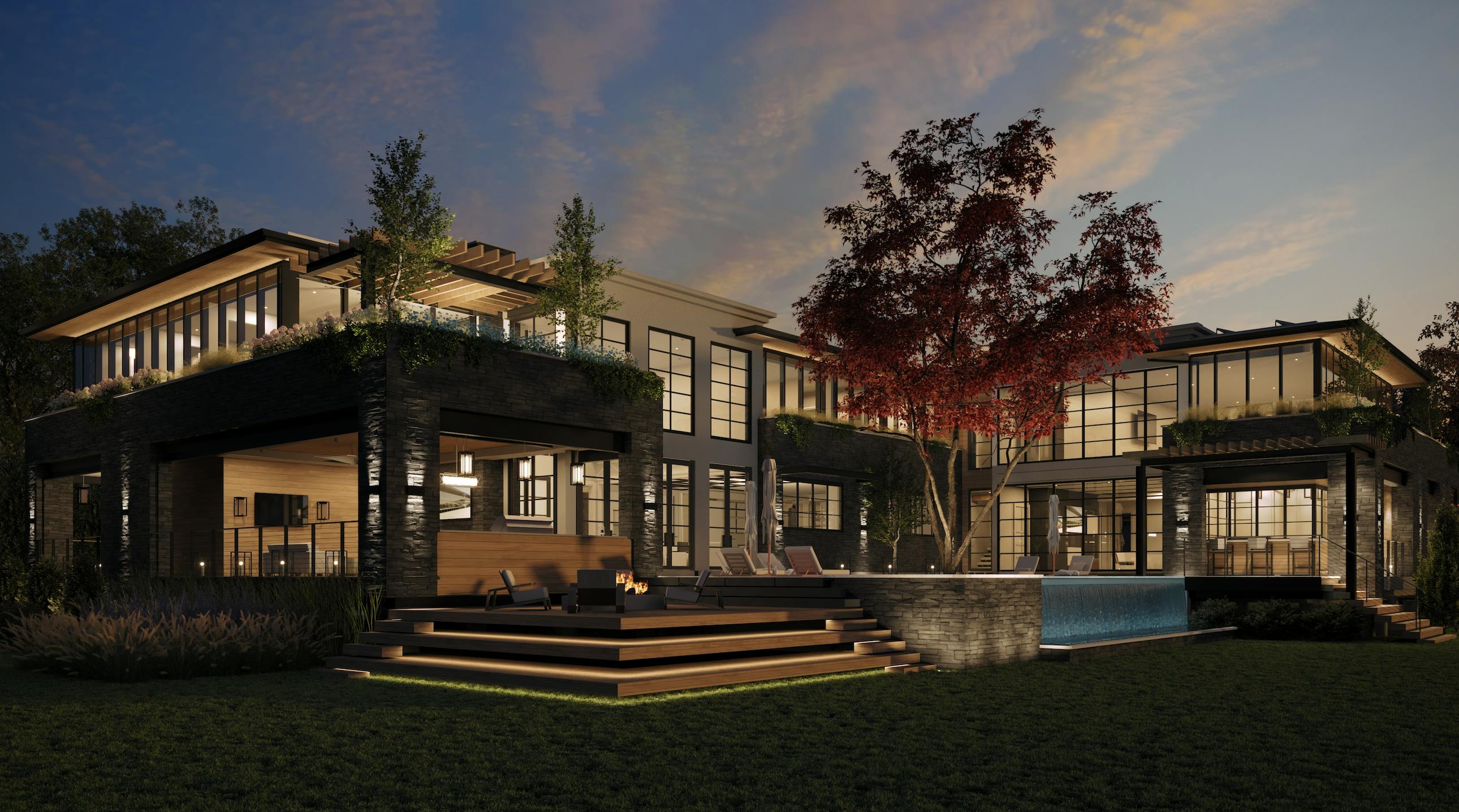 Newlook experience home back at night