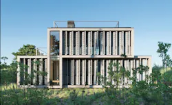 Seaside house with louver system Seaside house with louver system