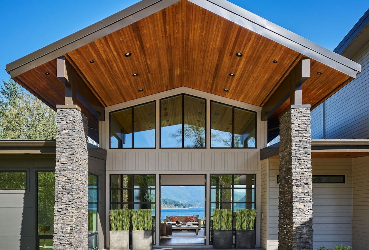 Lakeside Retreat home entrance