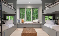 Elk Mountain Zen bunk room from entry Elk Mountain Zen bunk room from entry