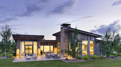 Tributary Residence exterior at dusk Tributary Residence exterior at dusk