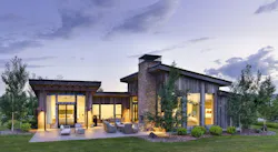 Tributary Residence exterior at dusk Tributary Residence exterior at dusk