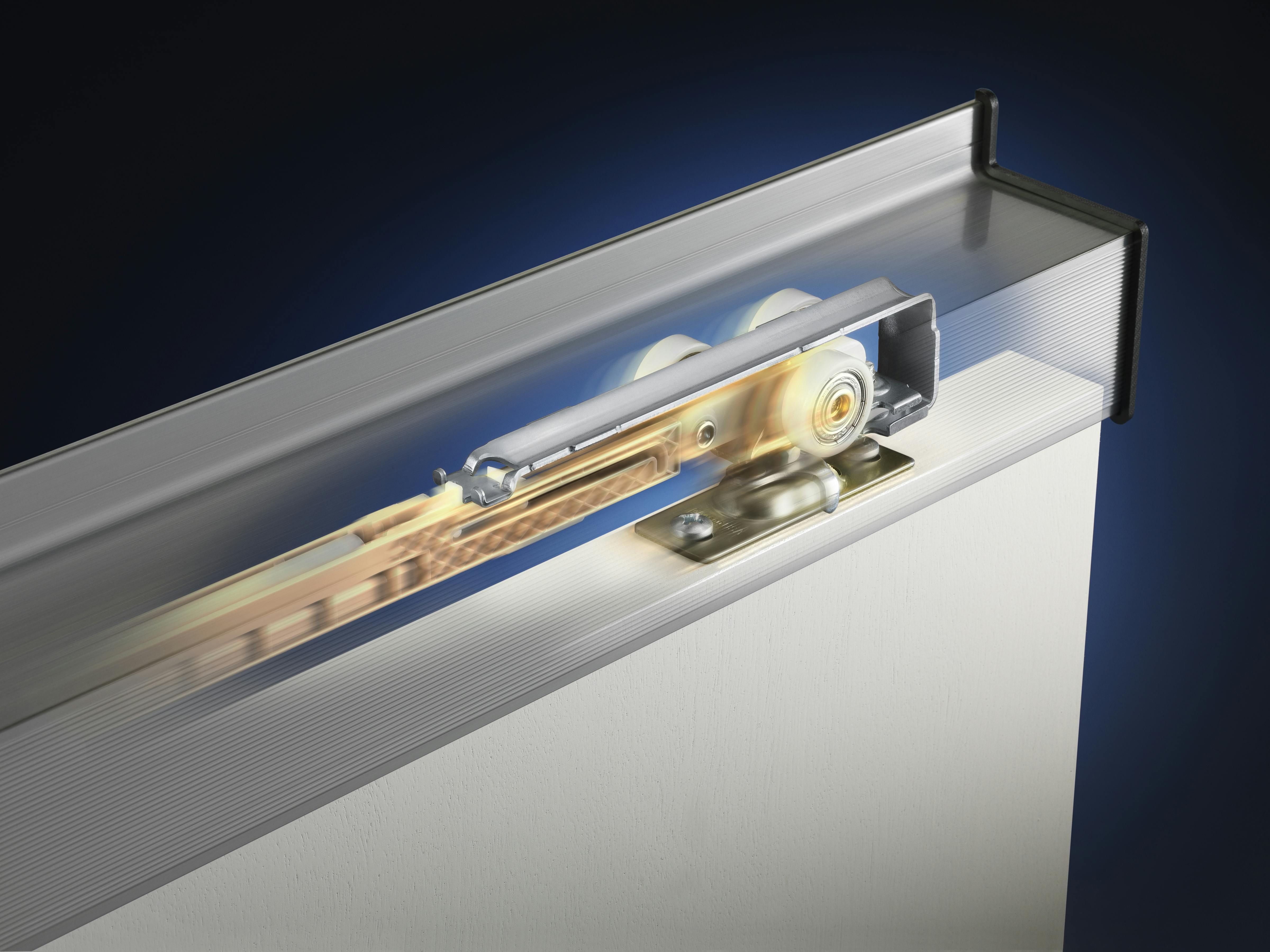 L.E. Johnson soft close barn door hardware