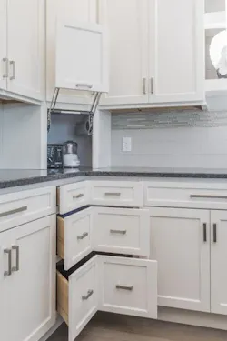 White Wood Kitchen Corner Drawers White Wood Kitchen Corner Drawers