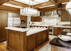 Kitchen island with raised ends Kitchen island with raised ends