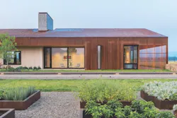 Metal roof on dogtrot barn high-performance home Metal roof on dogtrot barn high-performance home