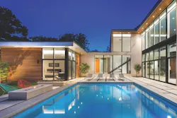 Mid-century modern style home and pool Mid-century modern style home and pool