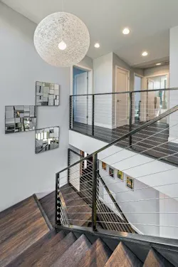 Stairs showing drywall and flooring Stairs showing drywall and flooring