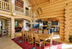 custom log cabin interior dining room custom log cabin interior dining room