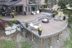 Deck built on a slope Deck built on a slope