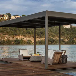 Closeup of Lake Austin dock Closeup of Lake Austin dock