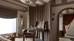 Moody, neutral bedroom with vanity area Moody, neutral bedroom with vanity area