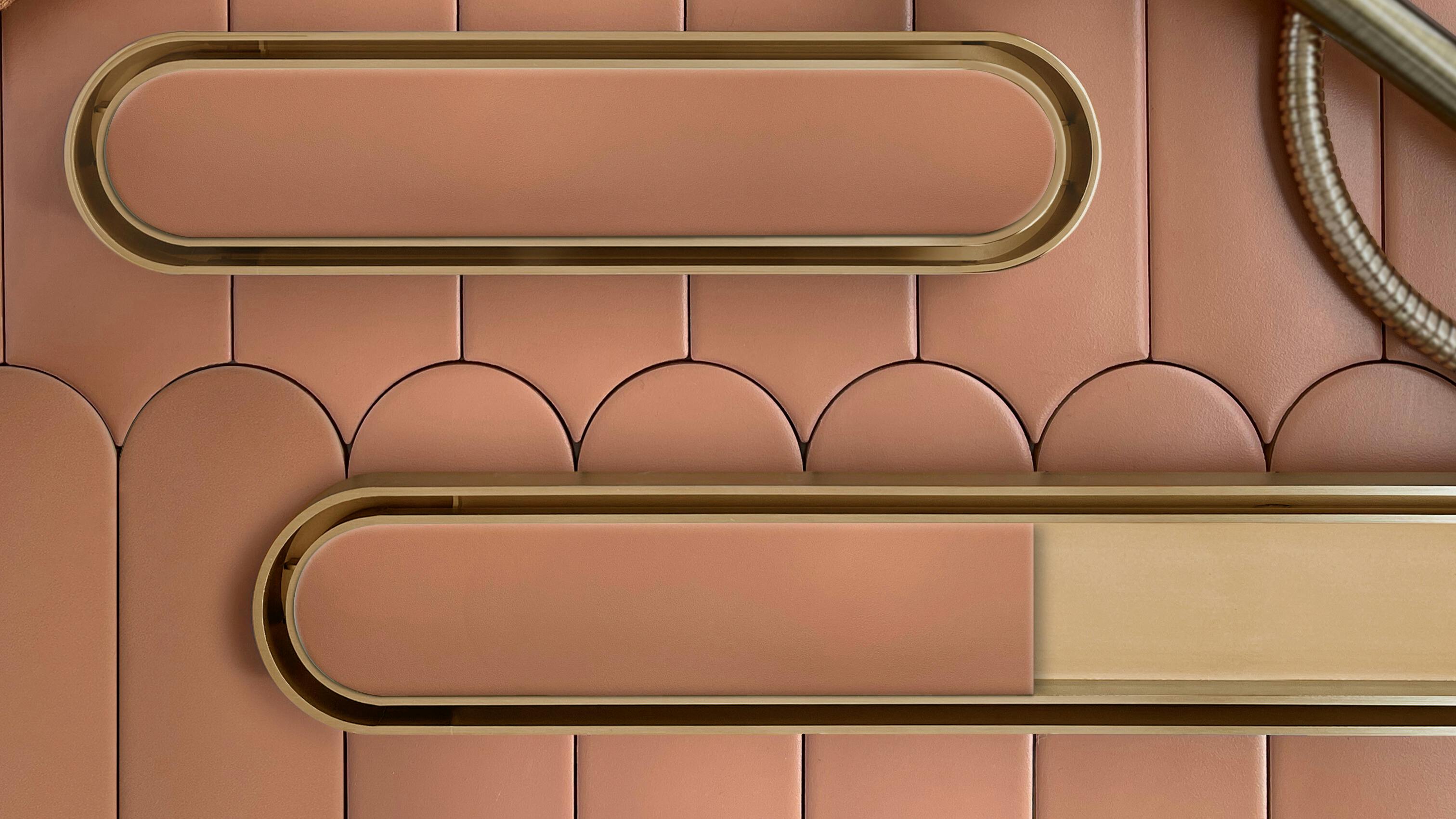 Infinit Drain's elongated Disco tile insert drain has rounded edges