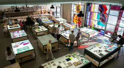 The interior of Judson Studios stained-glass workshop The interior of Judson Studios stained-glass workshop