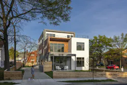 Back and side elevation at Ballston duplex Back and side elevation at Ballston duplex