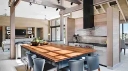 interior of a vacation ranch home kitchen in Austin interior of a vacation ranch home kitchen in Austin