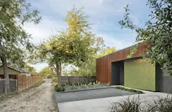 Alleyway view of the Stealth House Alleyway view of the Stealth House