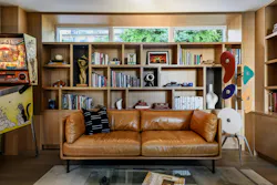 Library at floating Seattle home Library at floating Seattle home