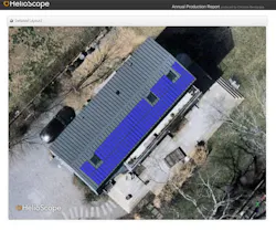 Aerial view of proposed solar panel installation on the roof of architect Wayne Turett's Passive House on Long Island Aerial view of proposed solar panel installation on the roof of architect Wayne Turett's Passive House on Long Island