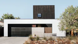 Front elevation of Cupertino custom home Front elevation of Cupertino custom home