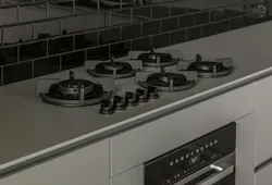 Gas cooktop system integrated into the countertops Gas cooktop system integrated into the countertops