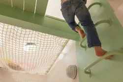 Double-height playroom in the Chez Shay Double-height playroom in the Chez Shay