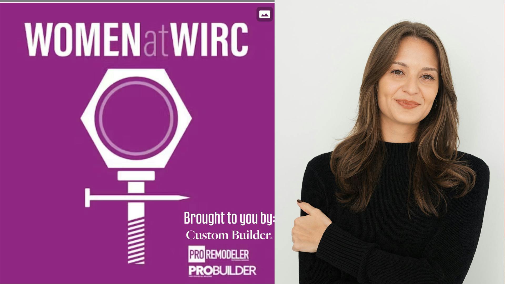 Women at WIRC podcast episode cover, featuring liz miles of WELL for Residential IWBI