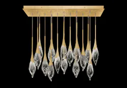 Image of the mayu pendant with crystals and a gold finish, by Fine Lighting Image of the mayu pendant with crystals and a gold finish, by Fine Lighting