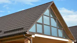 Metal roof on modern home Metal roof on modern home