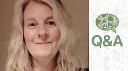 Q&A graphic showing a headshot of Kat Klingenberg of Phius Q&A graphic showing a headshot of Kat Klingenberg of Phius