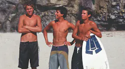 Picture of three teens on a beach with surf boards, who later became the founders of Cerno Group Picture of three teens on a beach with surf boards, who later became the founders of Cerno Group