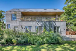 Exterior of a architect Wayne Turett's home, built to passive building standards Exterior of a architect Wayne Turett's home, built to passive building standards