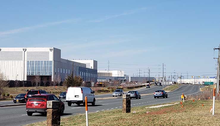 The main drag of &ldquo;Data Center Alley&rdquo; in Ashburn., Virginia. (Photo: Rich Miller)