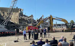 Executives from CloudHQ and ComEd joined local officials and union leadership at a groundbreaking for a new CloudHQ data center at a former United Airlines operations center in Mount Prospect, Illinois. (Photo: ComEd) Executives from CloudHQ and ComEd joined local officials and union leadership at a groundbreaking for a new CloudHQ data center at a former United Airlines operations center in Mount Prospect, Illinois. (Photo: ComEd)