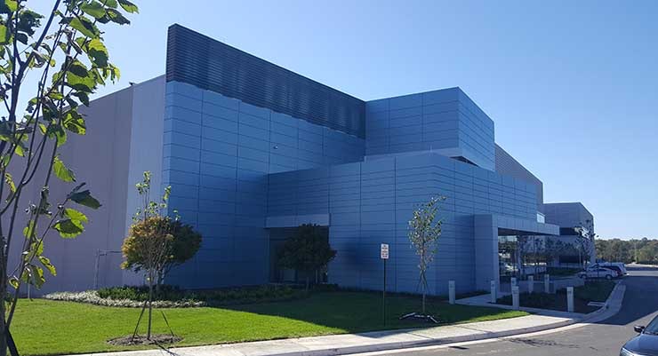 The first phase of Building L on Digital Realty&rsquo;s campus in Ashburn, Virginia. (Photo: Digital Realty)