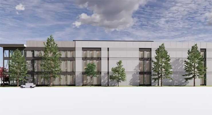 An illustration of the future Prime Data Centers facility in Vernon, Calif. in the Los Angeles market. (Image: {Prime Data Centers)